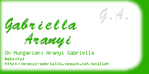 gabriella aranyi business card